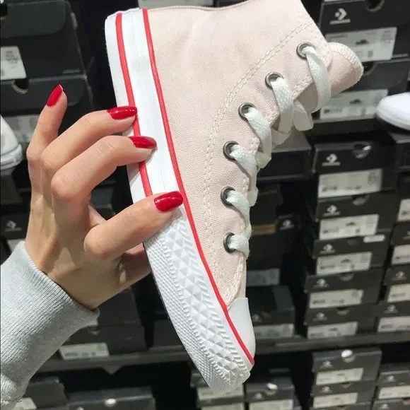 Girls' Converse Chuck Taylor All Star High-Top Sneakers  Pink Sizes NIB #660098F - Picture 6 of 11